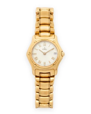 Ebel. An 18ct gold quartz calendar bracelet watch with mother-of-pearl dial&nbsp;1911, Circa 2000