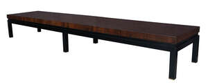 
	
		Jules Wabbes (1919-1974), a wengé low table, 
		c.1970,
		the rectangular table top...