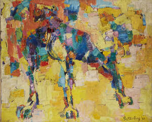 
	
		John Battenberg,
		 
		American 1936-2013- 
		 
		Abstract dog, 1960; 
		 
		oil on...