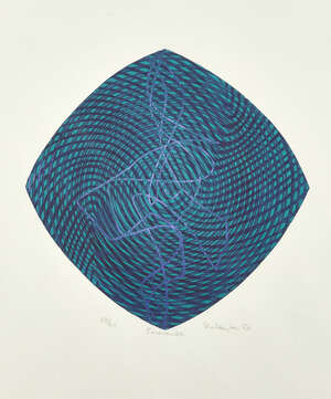 
	
		Stanley William Hayter CBE, 
		British 1901-1988- 
		 
		Emerald, 1987; 
		 
		etching...