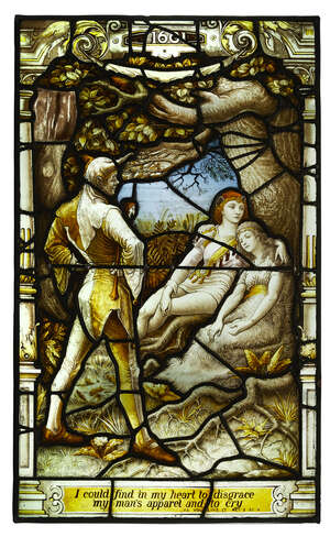 
	
		Late 19th Century, a Stained and leaded glass Shakespearian window
		"I could find in my...