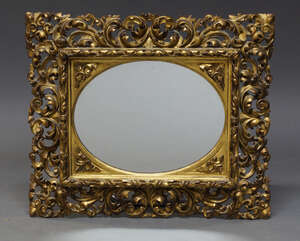 
	
		A Florentine gilt wood picture frame, converted to a mirror, mid/late 19th century, the...