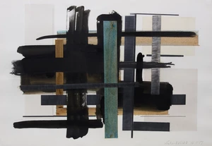 Richard Kidd,&nbsp;British 1952- 2008,&nbsp;Abstract, 1989;&nbsp;mixed media on wove,&nbsp;signed and dated 14.11.89 in...