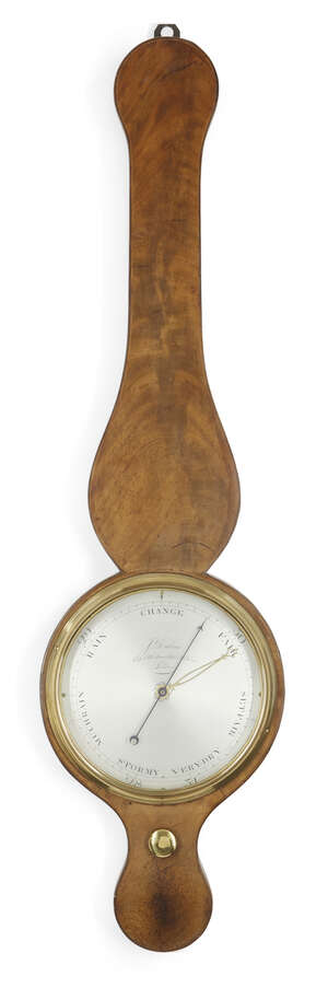 
	
		A George III mahogany and boxwood strung wheel barometer, by Joseph Dubini, London, circa...