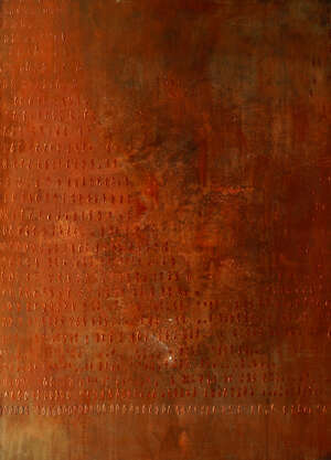 
	
		Julie Lim, 
		late 20th century- 
		 
		Rojo III; 
		 
		mixed media on canvas,...