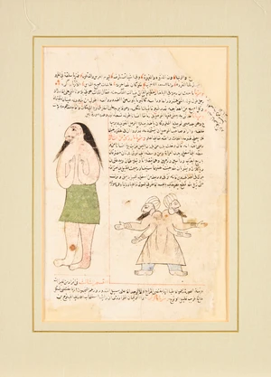 A detached illustrated folio from a manuscript,&nbsp;
Possibly a 16th century copy of the Book of...