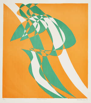 
	
		Stanley William Hayter CBE,
		British 1901-1988-
		 
		Champ Orange [Black & Moorhead...