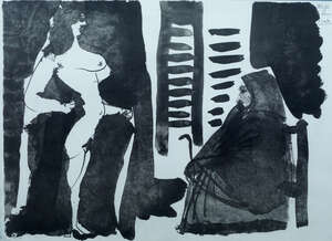 
	
		Pablo Picasso, Spanish 1881-1973- 'Toros', 1960; pochoir, printed by Daniel Jacomet,...