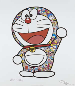 
	
		Takashi Murakami, 
		Japanese b.1962- 
		 
		Doraemon: Here We Go!, 2018; 
		 
		offset...