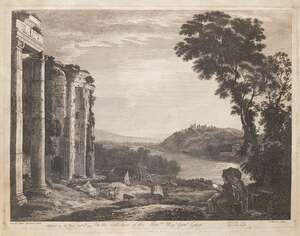 James Mason, 
British 1710-c.1785- 
 
Landscape and Ruins, after Claude Lorraine; 
 
etching and...