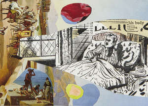
	
		Chris Orr MBE RA, 
		British b.1943-
		 
		RCA Secret Postcard;
		 
		collage on...