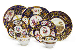 
	
		A Copeland and Garrett Spode porcelain Imari pattern cup and saucer, decorated with three...