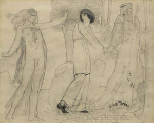 
	
		Eric Robertson,
		Scottish 1887-1941-
		 
		Mythological scene;
		 
		pencil on...