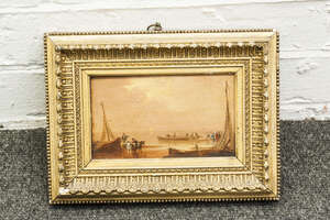 
	
		British School, 
		early 19th century- 
		 
		Coastal scenes in North Devon;
		 
		