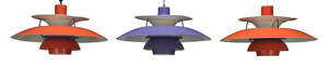 
	
		Poul Henningsen (Danish 1894-1967), a set of three 'PH5' ceiling lights for Louis Poulson...