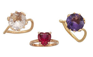 
	
		Three gem rings including two "Oui" rings, by Dior, of matching design, the first with a...