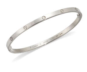 
	
		Cartier, an 18ct white gold 'Love', bangle, by Cartier, signed and numbered, maker's...