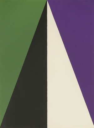 
	
		Leon Polk Smith,
		American 1906-1996-
		 
		Tamarind E, 1968;
		 
		screenprint in...
