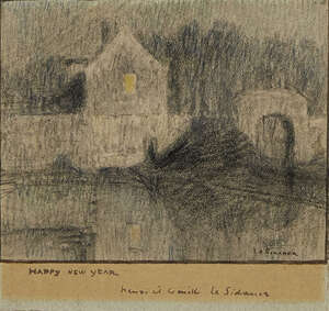 
	
		Henri Eugene Augustin Le Sidaner, 
		French 1862-1939-
		 
		Happy New Year,...