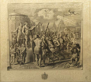 
	
		Filippo Severati, Italian 1819-1892- Frescoes in the Vatican depicting: The Donation of...