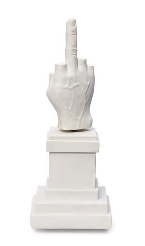 
	
		Maurizio Cattelan,
		Italian b.1960-
		 
		L.O.V.E. Carillon, 2014;
		 
		resin and...