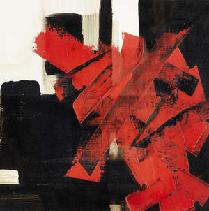 François Benoit Lison, 
French b.1968- 
Abstract #67; 
oil and tar on canvas, with artist's...
