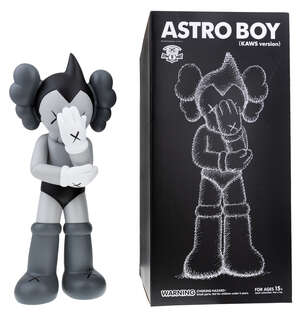 
	
		KAWS, 
		American b.1974- 
		
		Astro Boy (Grey), 2012; 
		
		painted vinyl multiple, 