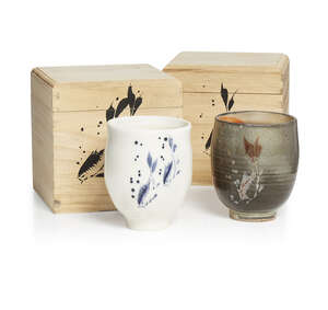 
	
		Richard Heeley, two boxed unomi 
		c.2005, impressed marks to unomi and red seal to...