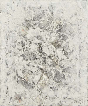 
	
		Shinjo Shigeo, 
		Japanese b.1945- 
		Untitled, 1994;
		mixed media on canvas, signed in...