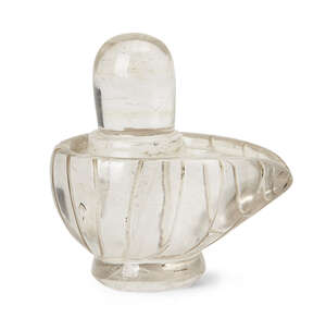 
	
		A rock crystal yoni-lingam, India, circa 19th century, carved with the lingam seated...