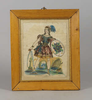 
	
		Four Theatrical pictures of Mrs H. Johnston in the Melodrama of Timour the Tartar, Miss...