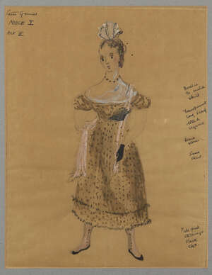 
	
		Tanya Moiseiwitsch (1914-2003), Costume design for Niece I, from Act III of Benjamin...