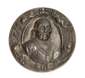 
	
		A Dutch silver medal commemorating the death of Admiral Maarten Harpertszoon Tromp...
