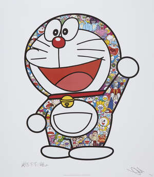 
	
		Takashi Murakami, 
		Japanese b.1962- 
		 
		Doraemon: Hip Hip Hurrah!, 2018; 
		 
		
