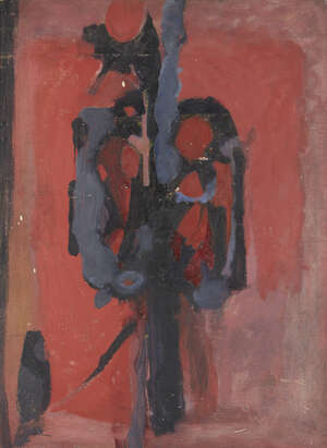 
	
		Bernard Kay, 
		British 1927-2021 - 
		 
		London, 1953; 
		 
		oil on board, signed,...