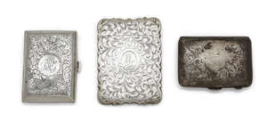 
	
		A Victorian silver calling card case, Birmingham, c.1867, Hilliard & Thomason, the body...