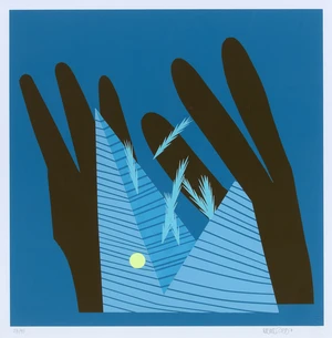 Momo,&nbsp;American, b.1974-&nbsp;AAAAA in Blue, 2007;&nbsp;Five-colour screenprint on cougar cover 80lb archival...