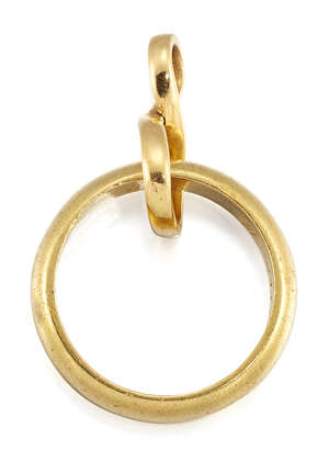 
	
		A late 17th / early 18th century posy ring, the hoop interior inscribed Fear god love me 