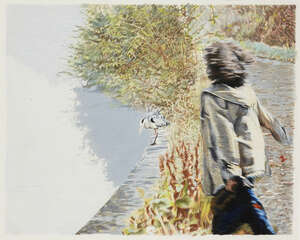 
	
		Boyd & Evans,
		British b. 1944/1945-
		 
		Pursuit, 1990;
		 
		pencil and pastel on...