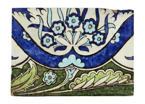 
	
		William de Morgan (1839-1917), 
		 
		'Persian' foliage tile, 1888-1897, 
		Glazed...