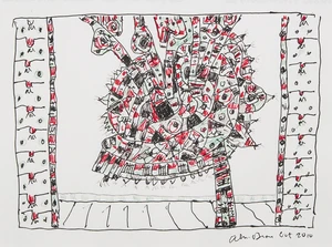 Alan Davie CBE RA HRSW,&nbsp;Scottish 1920-2014 -&nbsp;Two works including 'Untitled, 2010';&nbsp;ink on paper,...
