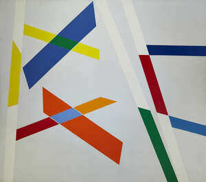 
	
		René Roche, 
		
		French 1932-1992- 
		 
		Signes dans lEspace, circa 1981; 
		 
		oil...