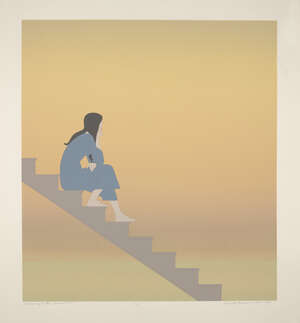 Will Barnet, American 1911-2012, Stairway to the Sea, 1982-84; serigraph in colours on wove, 