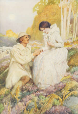 
	
		Arthur Percy Dixon, 
		British ac.1881-1917- 
		 
		A Shepherd and his Love in a...