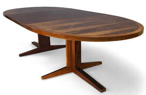 
	
		John Mortensen for Heltborg Mobler, 
		 
		Model 'HM55' extending dining table, 
		