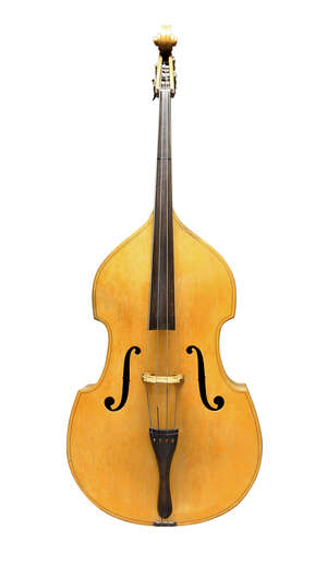 
	
		A maple double base, late 19th/early 20th century, with gilt metal tuning keys and...