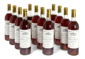Twelve bottles of Chateau Rabaud-Promis Sauternes 1988, Bordeaux, France, in wood crate (12)
 