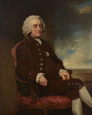 
	
		After George Romney, 
		British 1734-1802- 
		 
		Portrait of John Smith; 
		 
		oil...