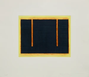 Estelle Thompson,&nbsp;British b.1960-&nbsp;
Five Colour Grid (beyond); Pressed Flats (rest), 1996;&nbsp;
two...