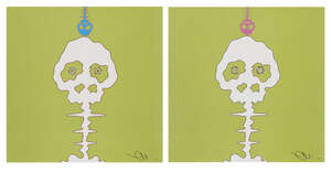 
	
		Takashi Murakami, 
		Japanese b.1962- 
		 
		Time Bokan- green, LIME GREEN-TIME,...